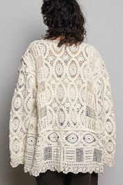 Dream On Open Knit Chenille Cardigan