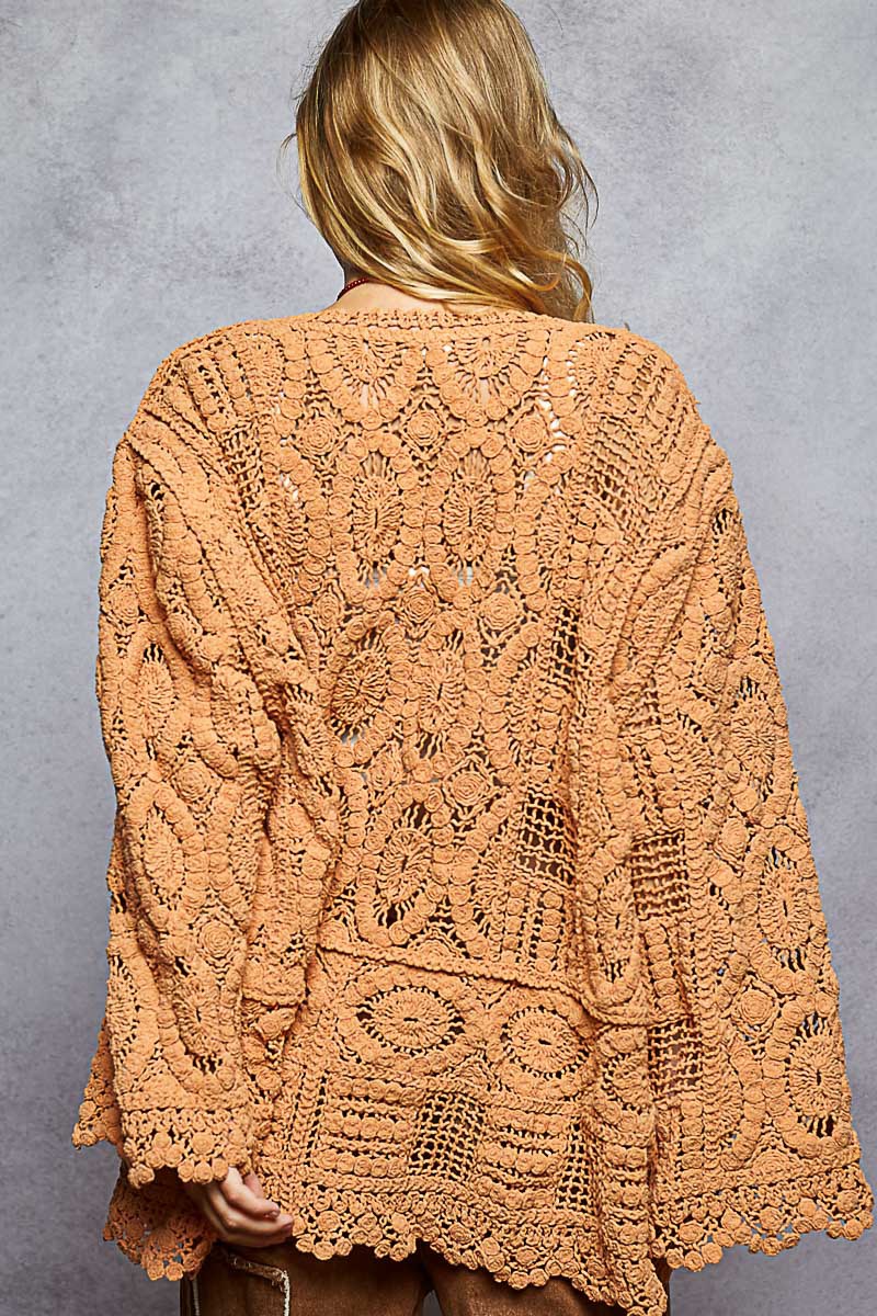 Dream On Open Knit Chenille Cardigan