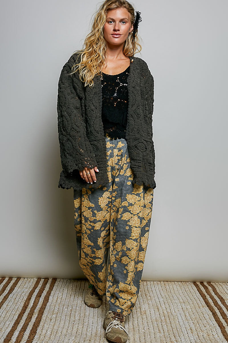 Dream On Open Knit Chenille Cardigan