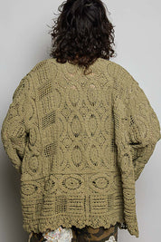 Dream On Open Knit Chenille Cardigan