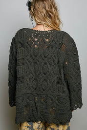 Dream On Open Knit Chenille Cardigan