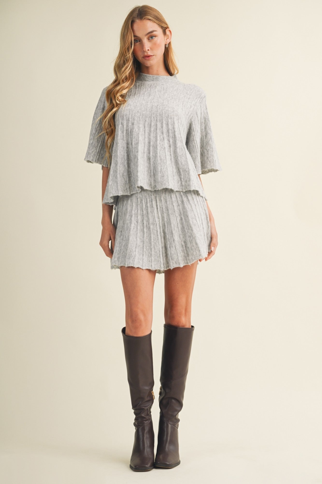 Elsa Plissé Knit Skirt