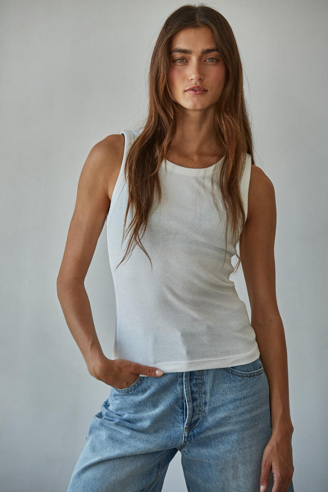 Everyday Ribbed Contour Tank