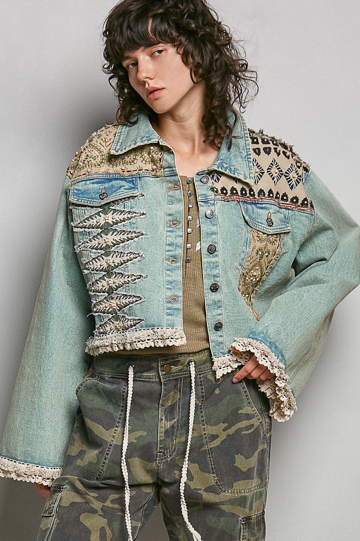 Evie Patchwork Denim Jacket