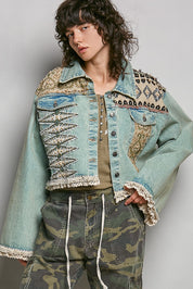 Evie Patchwork Denim Jacket
