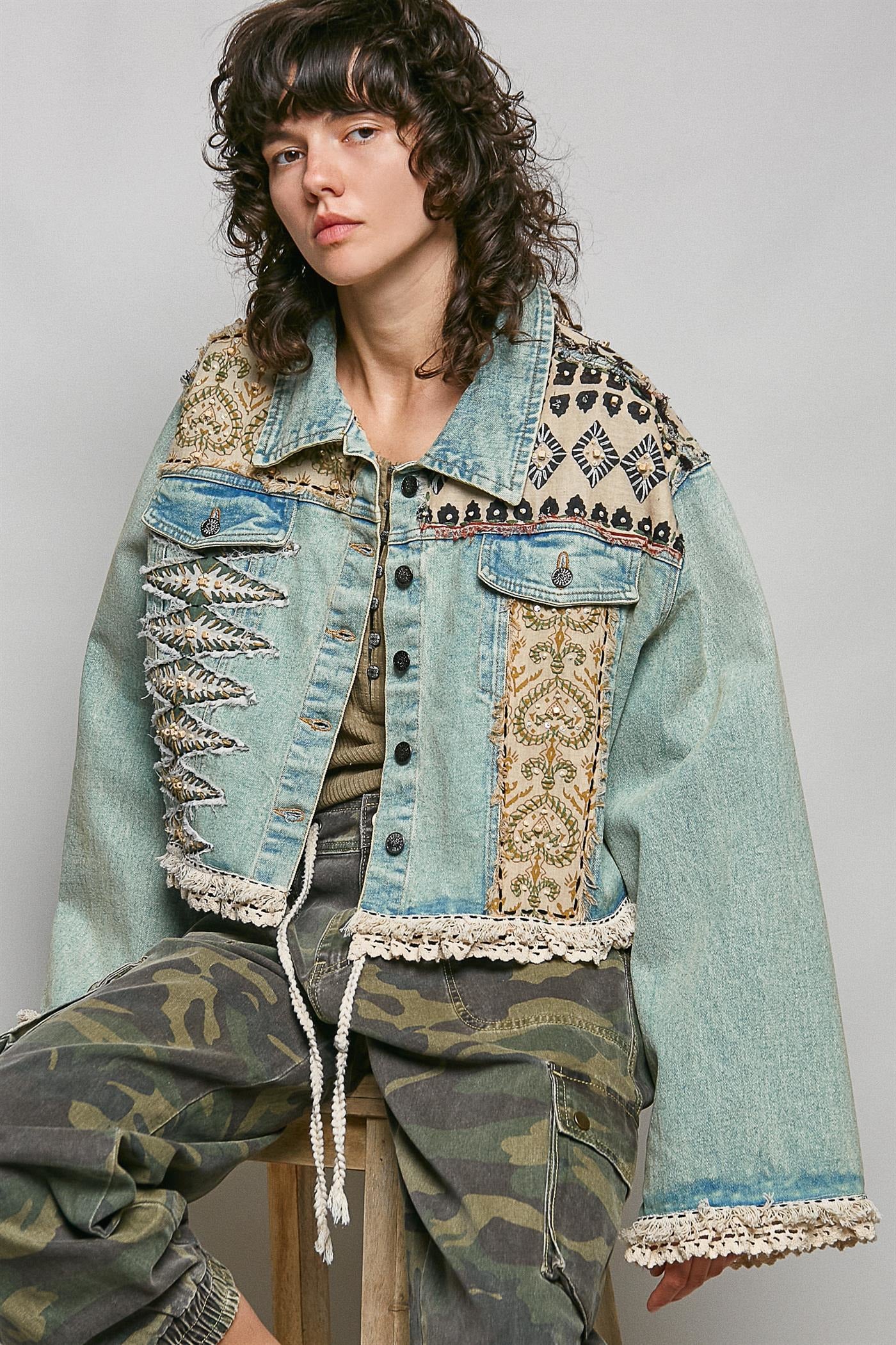 Evie Patchwork Denim Jacket