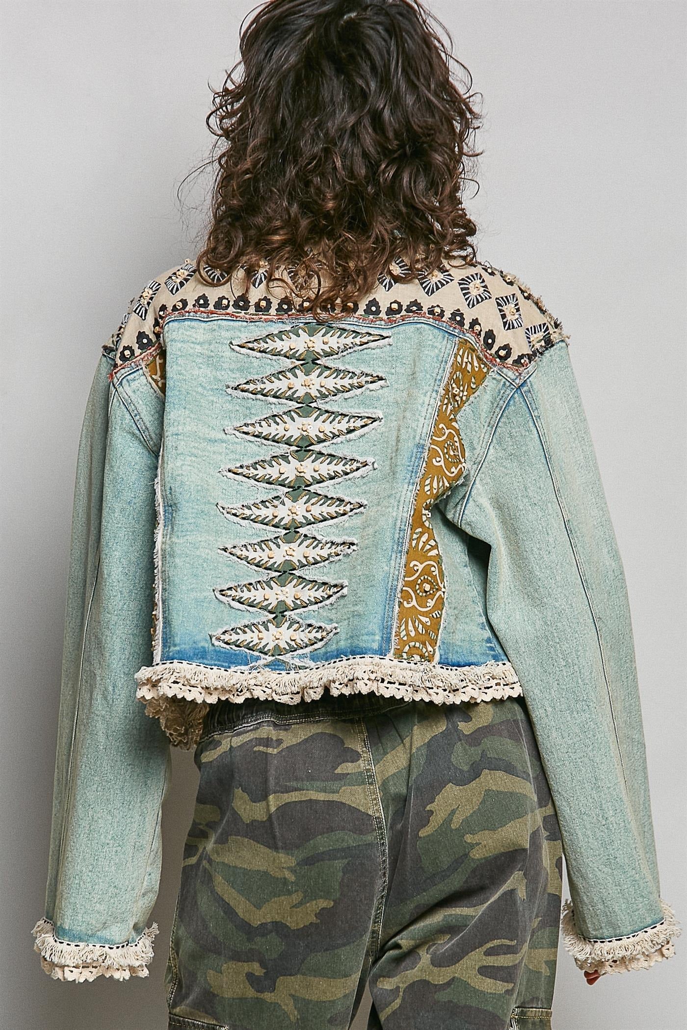 Evie Patchwork Denim Jacket