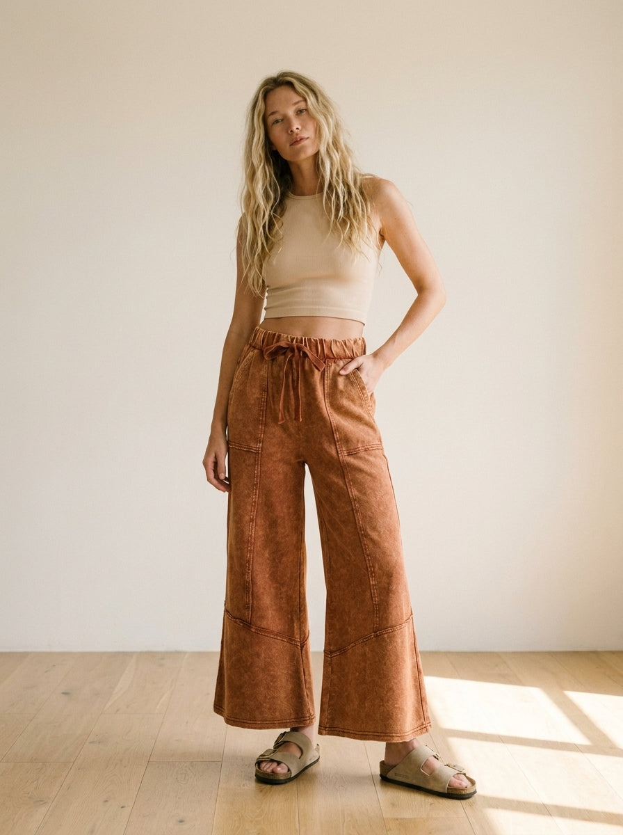 Freeform French Terry Exposed Seam Pants