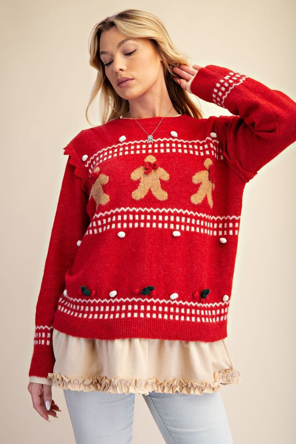 Gingerbread Social Sweater