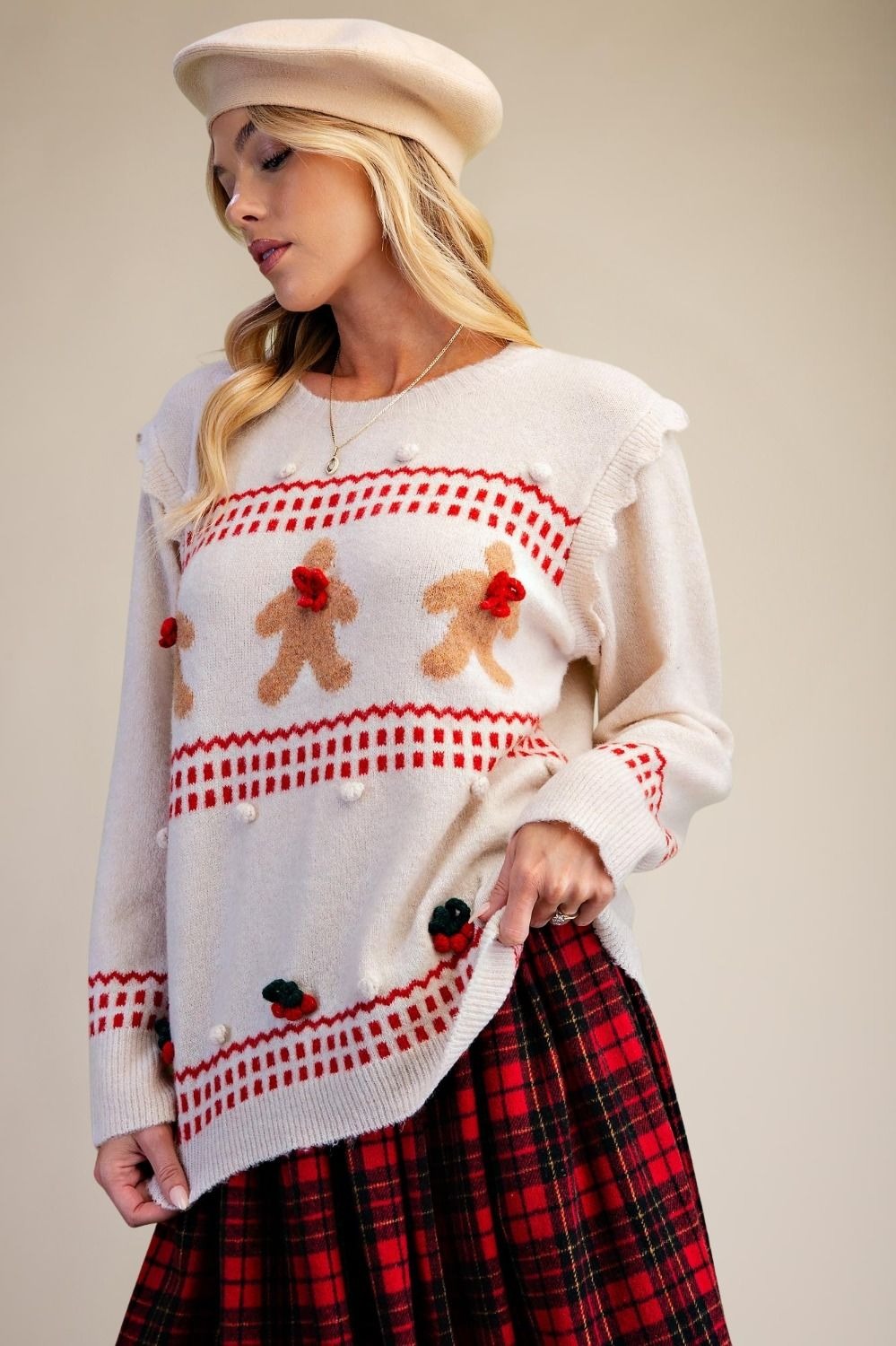Gingerbread Social Sweater