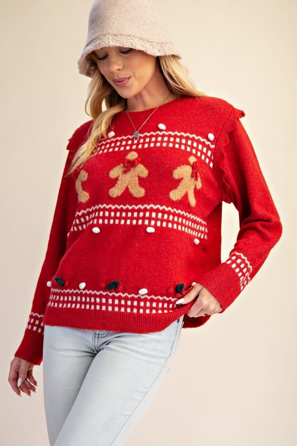 Gingerbread Social Sweater