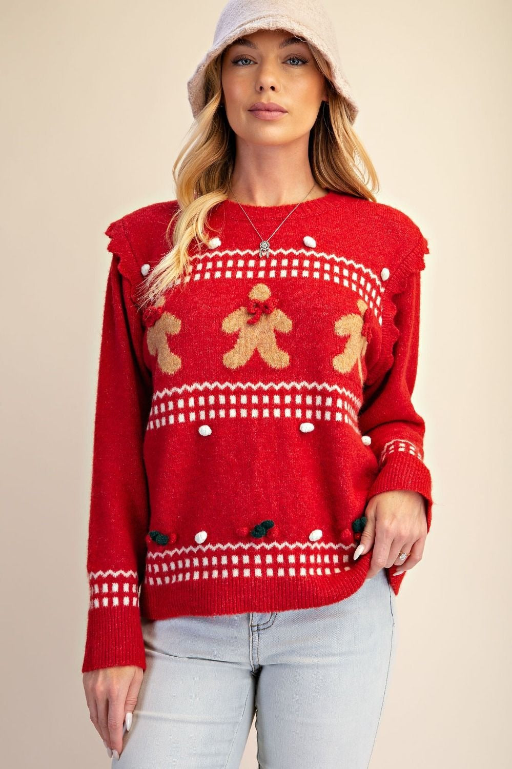 Gingerbread Social Sweater