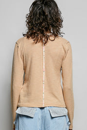 Good Intentions V-Neck Lace Trim Henley