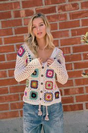 Gran's Crochet Square Cardigan