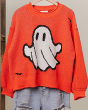 Boo Society Ghost Knit Sweater