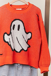 Boo Society Ghost Knit Sweater