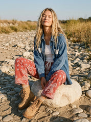 Sienna Bandana Print Barrel Fit Pants