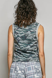 Hideout V-Neck Camo Tank