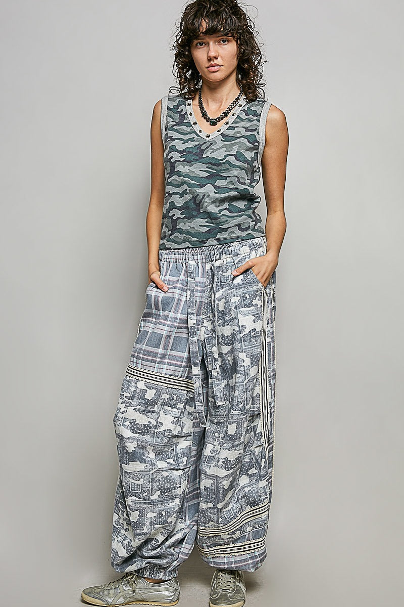 Hideout V-Neck Camo Tank
