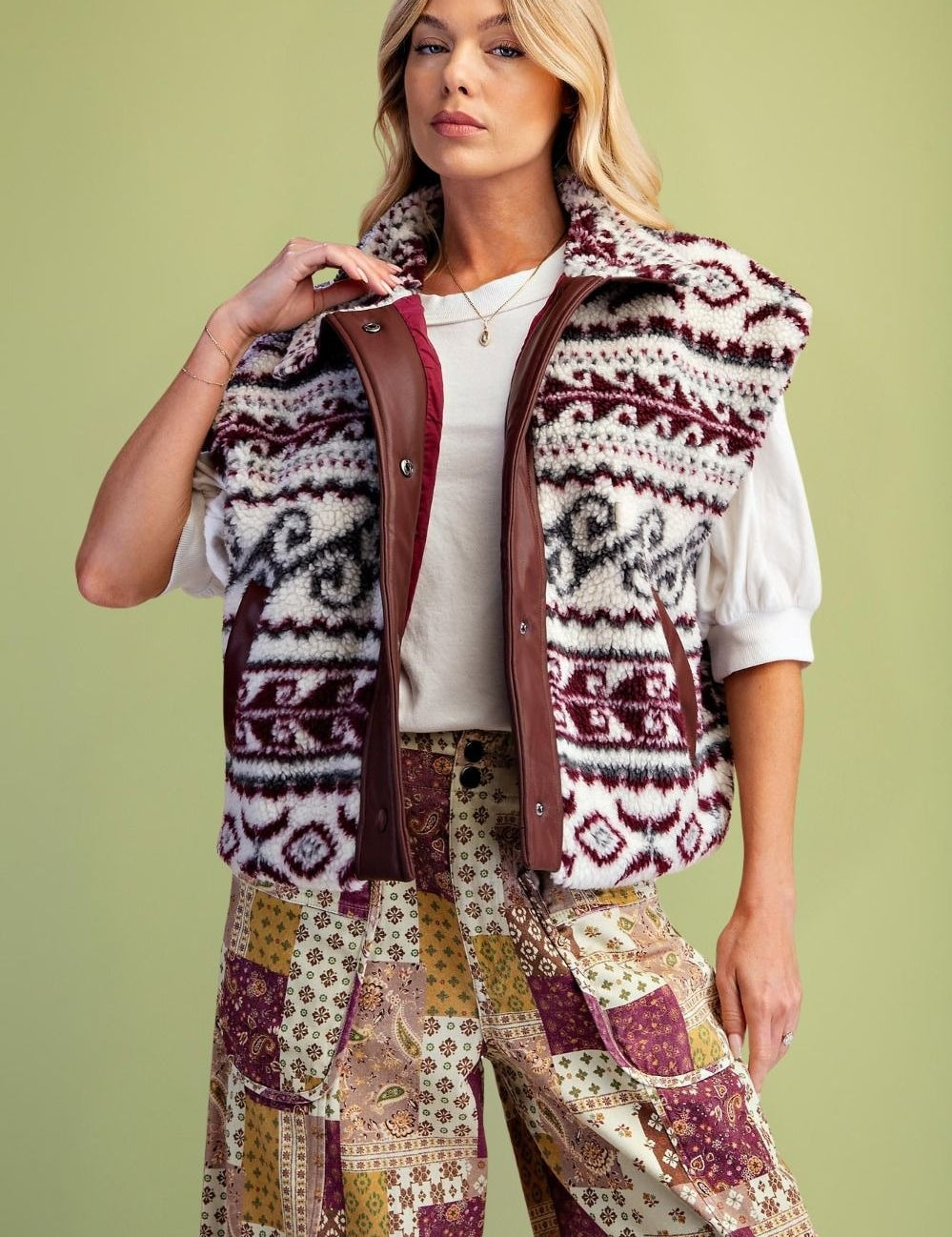 High Desert Button-Down Sherpa Vest
