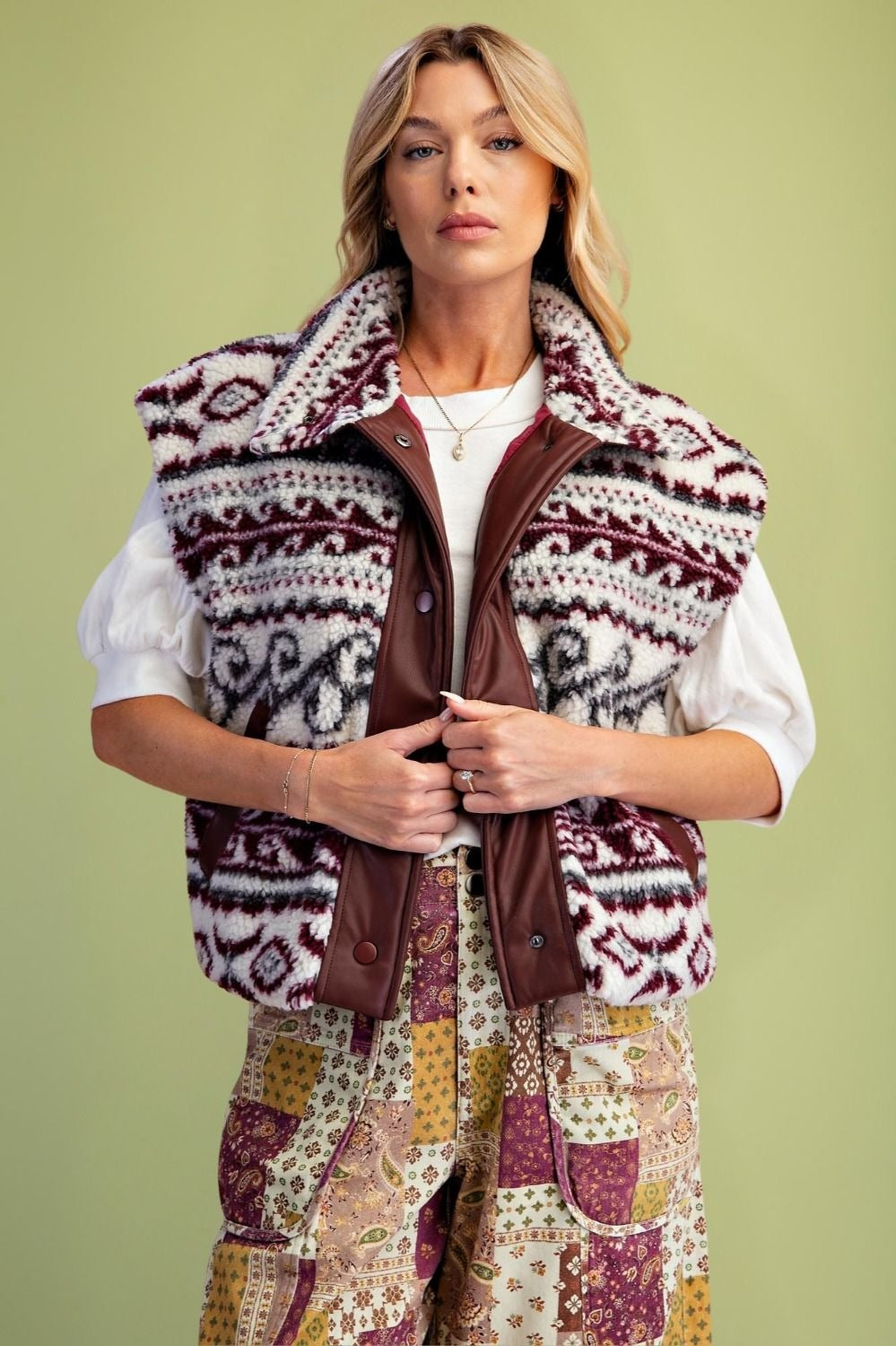 High Desert Button-Down Sherpa Vest