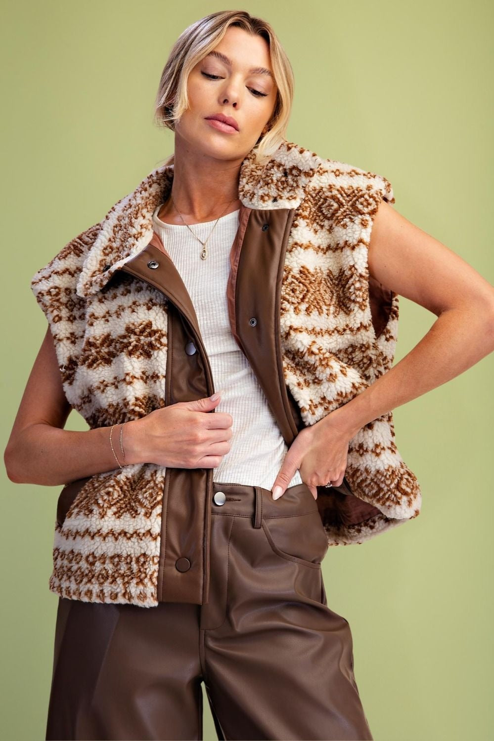 High Desert Button-Down Sherpa Vest