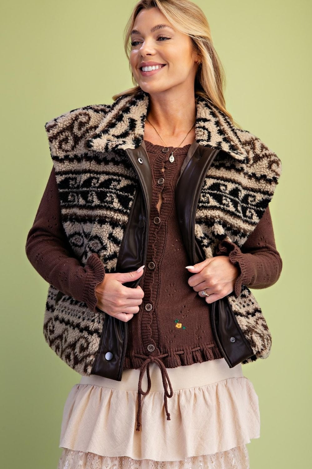 High Desert Button-Down Sherpa Vest