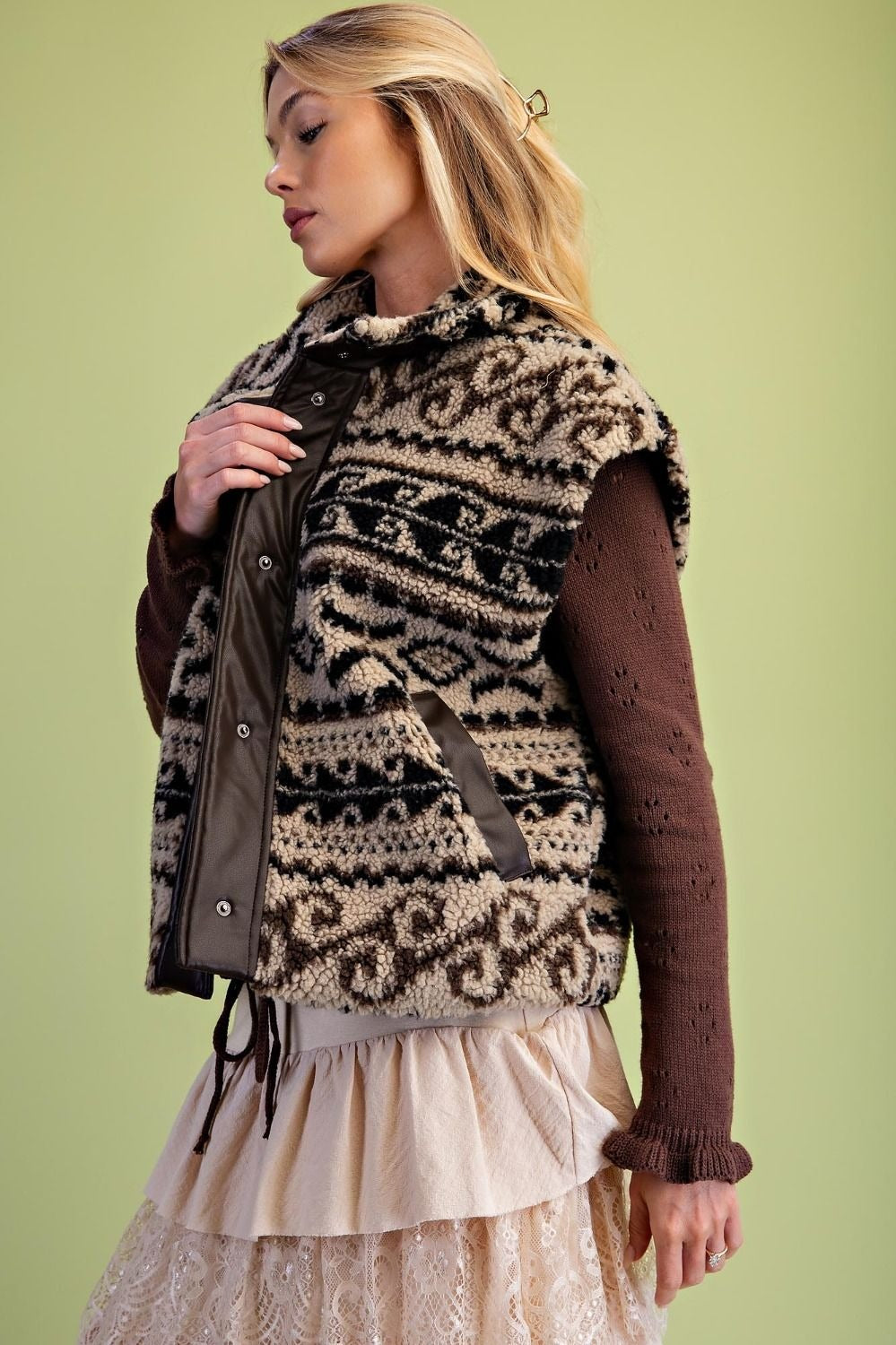 High Desert Button-Down Sherpa Vest