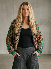 High Roller Leopard Fleece Jacket