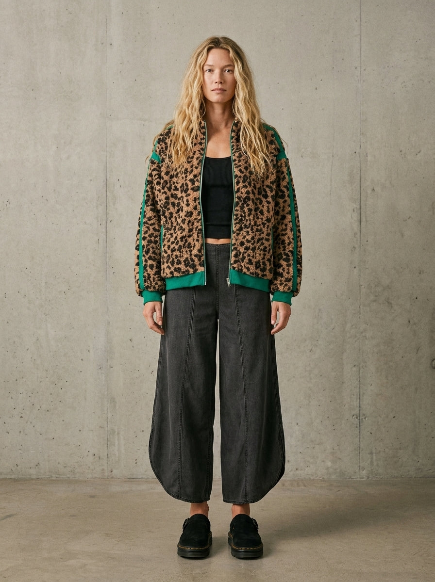 High Roller Leopard Fleece Jacket