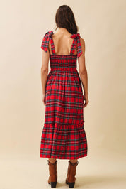 Holiday House Plaid Midi Dress