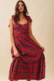 Holiday House Plaid Midi Dress