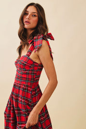 Holiday House Plaid Midi Dress
