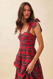 Holiday House Plaid Midi Dress