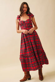 Holiday House Plaid Midi Dress