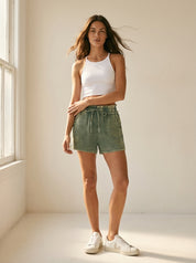 Home Stretch Washed Double Gauze Shorts