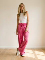 Homebody Acid Wash Fleece Palazzo Sweatpants
