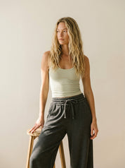 Homebody Acid Wash Fleece Palazzo Sweatpants