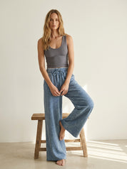 Homebody Acid Wash Fleece Palazzo Sweatpants
