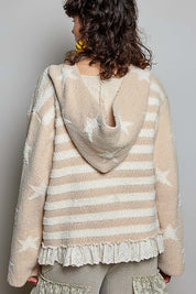 In Good Time Zip-Up Hooded Chenille Sweater