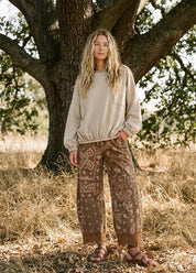 Keepsake Lace Trim Barrel Pants