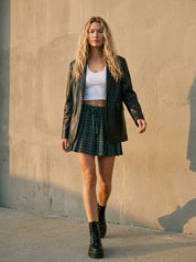 Langley Faux Leather Single Breasted Blazer
