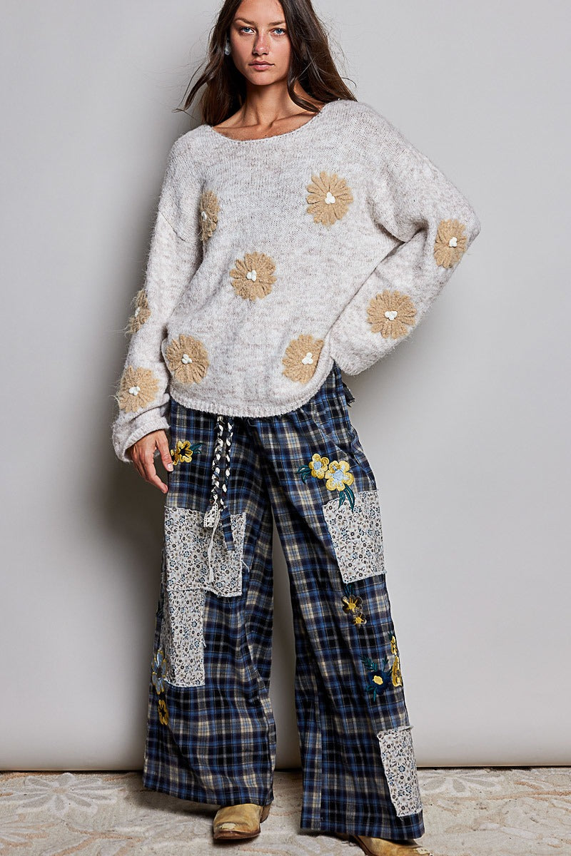 Lazy Daisy Floral Embroidered Sweater