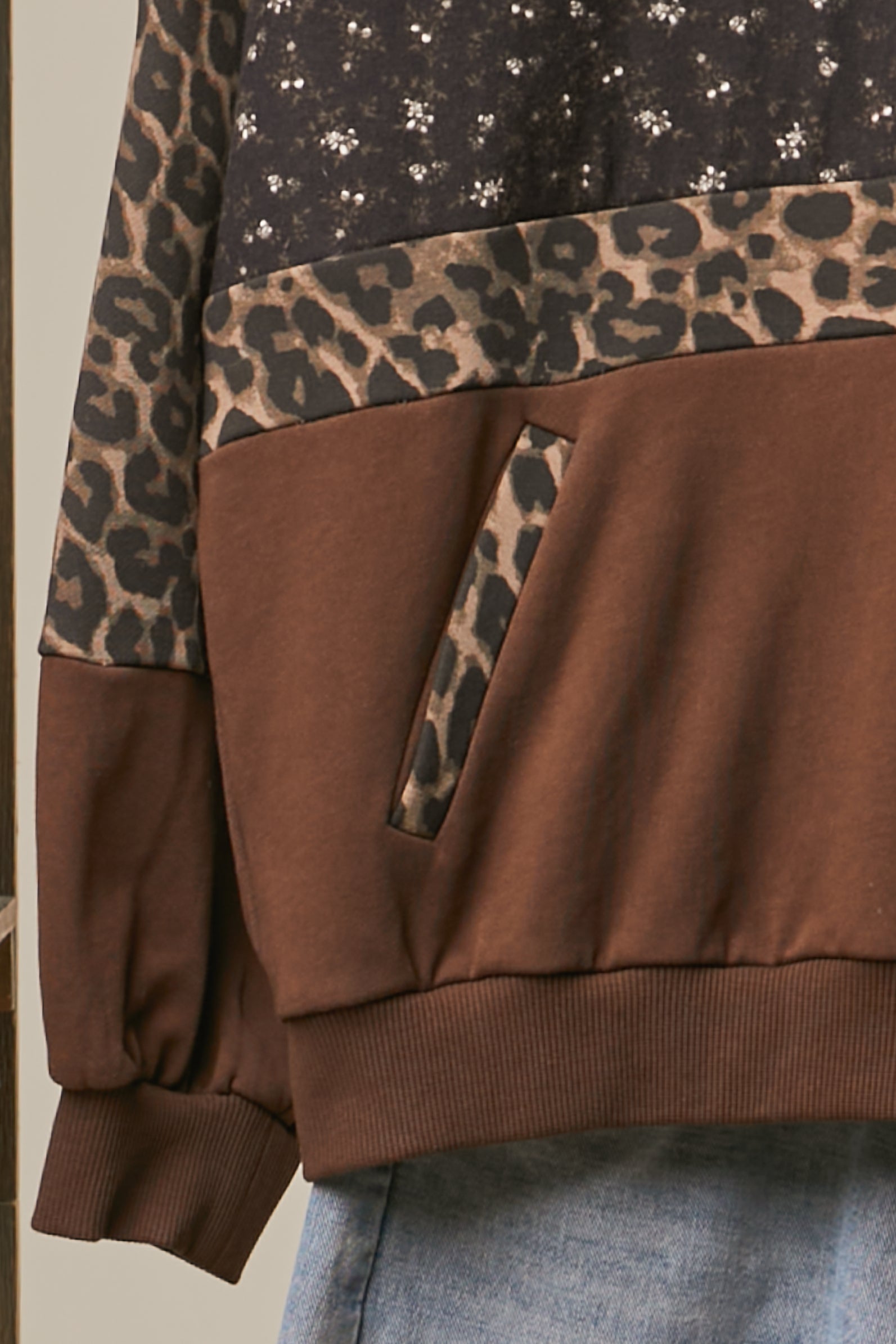 Wildwood Leopard Colorblock Hoodie