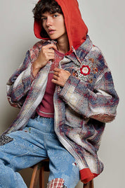 Lost & Found Floral Embroidered Hooded Jacket