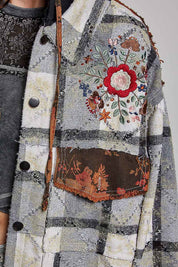 Lost & Found Floral Embroidered Hooded Jacket