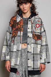 Lost & Found Floral Embroidered Hooded Jacket