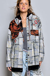 Lost & Found Floral Embroidered Hooded Jacket