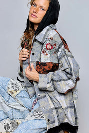 Lost & Found Floral Embroidered Hooded Jacket