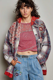 Lost & Found Floral Embroidered Hooded Jacket